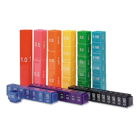 Learning Resources Fraction Tower Equivalency Cube Set, 51 pcs 2509